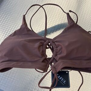 Zaful Brown bathing suit, bikini Swim Top 2xl